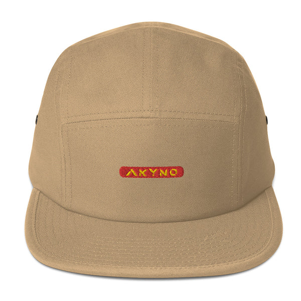 Rosy Brown Akyno Five Panel Cap Akyno Font