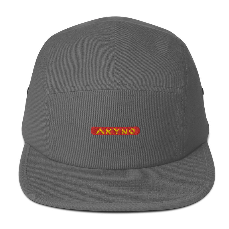 Dim Gray Akyno Five Panel Cap Akyno Font