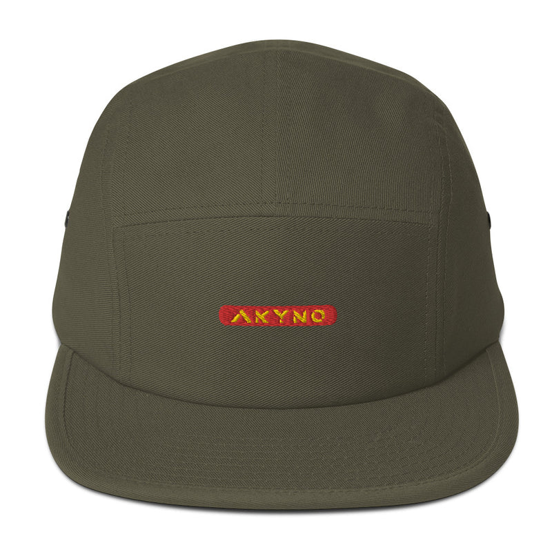 Dark Olive Green Akyno Five Panel Cap Akyno Font